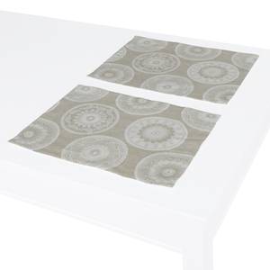 Tischset Rustica (2er- Set) III Grau - Textil - 30 x 40 x 40 cm