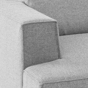 Canapé d’angle Big Cube Style Tissu - Tissu TBO : 29 moody grey - Méridienne courte à gauche (vue de face)