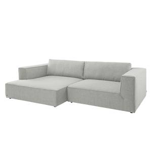 Ecksofa Big Cube Style Webstoff Stoff TBO: 39 powder grey - Longchair davorstehend links