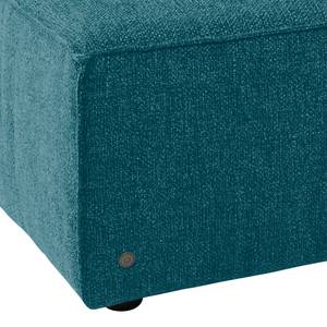 Ecksofa Big Cube Style Webstoff Stoff TBO: 3 petrol green - Longchair davorstehend links