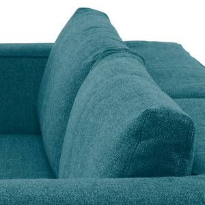 Hoekbank Big Cube Style geweven stof - Stof TBO: 3 petrol green - Longchair vooraanzicht links