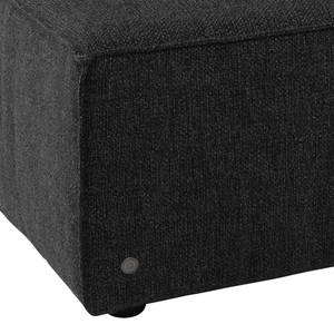 Canapé d’angle Big Cube Style Tissu - Tissu TBO : 9 anthrazite - Méridienne courte à gauche (vue de face)