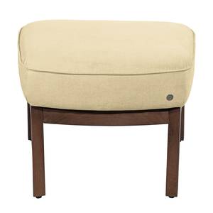 Oorfauteuil Cozy (met hocker) geweven stof - Licht beige