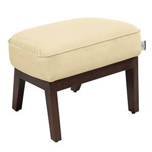 Ohrensessel Cozy Webstoff (mit Hocker) Hellbeige