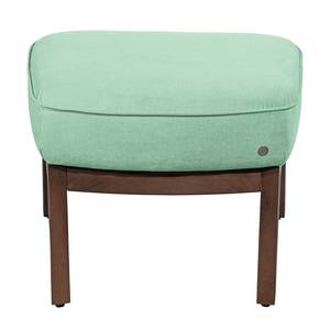 Oorfauteuil Cozy (met hocker) geweven stof - Mintgroen