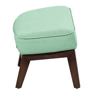 Oorfauteuil Cozy (met hocker) geweven stof - Mintgroen