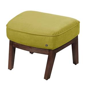 Fauteuil Cozy geweven stof - Pistache groen - Met hocker