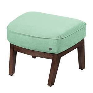 Fauteuil Cozy geweven stof - Mintgroen - Met hocker