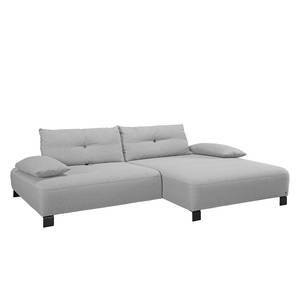 Ecksofa Cushion Shift Webstoff Stoff TBO: 29 moody grey - Longchair davorstehend rechts