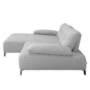 Canapé d’angle Cushion Shift Tissu - Tissu TBO : 29 moody grey - Méridienne courte à gauche (vue de face)