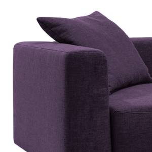 Ecksofa Heaven Casual XL Webstoff Violett - Longchair davorstehend rechts - Schlaffunktion - Bettkasten