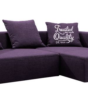 Ecksofa Heaven Casual XL Webstoff Violett - Longchair davorstehend rechts - Keine Funktion