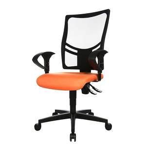 Bürodrehstuhl Net Point 10 Schwarz / Orange - Mit Armlehnen