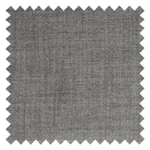 Pouf repose-pieds Hepburn II Tissu - Tissu Milan : Gris clair - Chrome mat