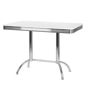 Table-comptoir Elvis Blanc / Chrome