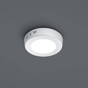 Plafonnier LED Brixham Plexiglas / Aluminium - 1 ampoule - Blanc - Abat-jour diamètre : 12 cm