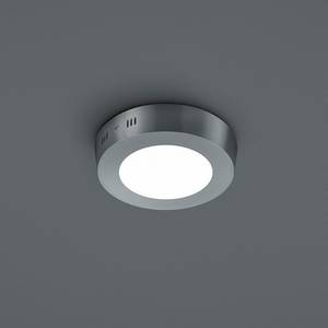 LED-plafondlamp Brixham plexiglas/aluminium - 1 lichtbron - Aluminiumkleurig/wit - Diameter lampenkap: 12 cm