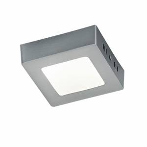 LED-plafondlamp Zeus plexiglas/aluminium - 1 lichtbron - Aluminiumkleurig/wit - Breedte: 12 cm