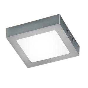 LED-plafondlamp Zeus plexiglas/aluminium - 1 lichtbron - Aluminiumkleurig/wit - Breedte: 17 cm