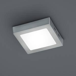 LED-plafondlamp Zeus plexiglas/aluminium - 1 lichtbron - Aluminiumkleurig/wit - Breedte: 17 cm