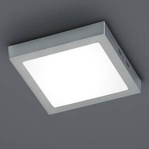 LED-plafondlamp Zeus plexiglas/aluminium - 1 lichtbron - Aluminiumkleurig/wit - Breedte: 23 cm