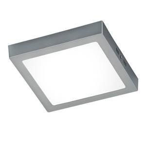 LED-plafondlamp Zeus plexiglas/aluminium - 1 lichtbron - Aluminiumkleurig/wit - Breedte: 23 cm