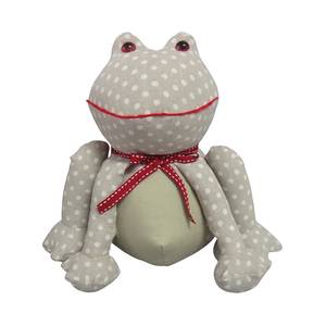 Türstopper Frosch Grau - Textil - 20 x 22 x 19 cm