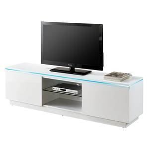 Tv-meubel Annabella (incl. verlichting) hoogglans wit