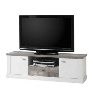 Tv-meubel Bilton wit eikenhouten look/Maracaibo houten look