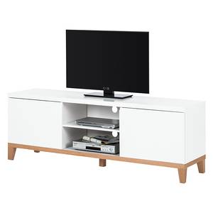 Dressoir Lokka III wit/rood eikenhoutkleurig