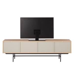 Tv-meubel Caspito lichtgrijs/eikenhout