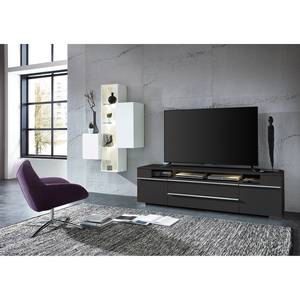 Tv-kast Cupar incl. verlichting - Mat antracietkleurig - Breedte: 210 cm