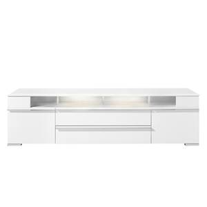 TV-Lowboard Cupar avec éclairage - Blanc mat - Largeur : 210 cm