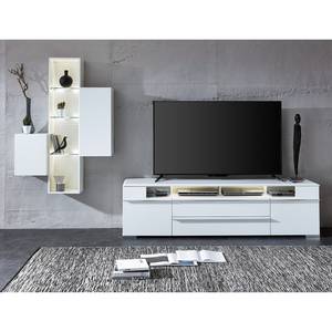 Tv-kast Cupar incl. verlichting - Mat wit - Breedte: 210 cm