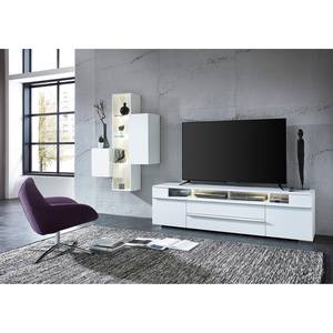 Tv-kast Cupar incl. verlichting - Mat wit - Breedte: 210 cm