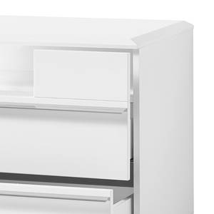 Meuble TV Cupar II (avec éclairage) Blanc - Bois manufacturé - 140 x 57 x 49 cm