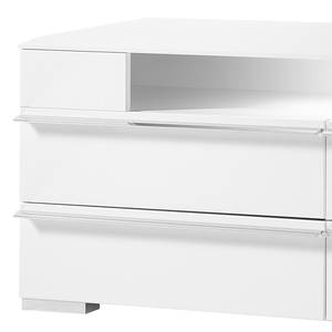 Meuble TV Cupar II (avec éclairage) Blanc - Bois manufacturé - 140 x 57 x 49 cm