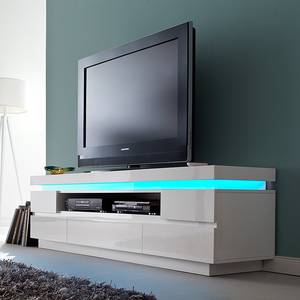 Meuble TV Emblaze III (éclairage fourni) Blanc brillant