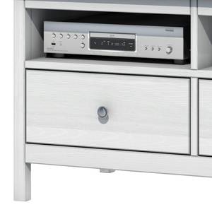 Meuble TV Karelien II Pin massif - Blanc