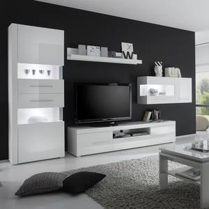 Meuble TV Liminka II Blanc brillant / Blanc