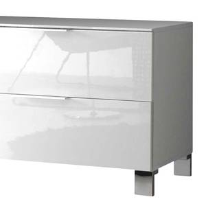 Meuble TV Margherita II Blanc brillant - Largeur : 180 cm