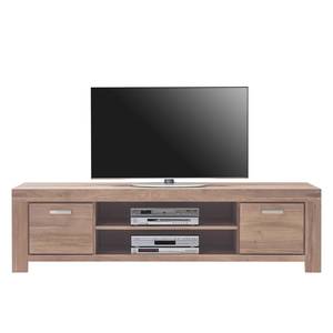 Tv-lowboard Massino III Bianco massief wild eikenhout - Breedte: 195 cm