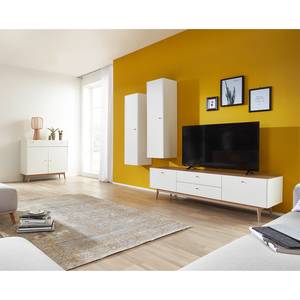 Tv-meubel Monteo I wit/eikenhout