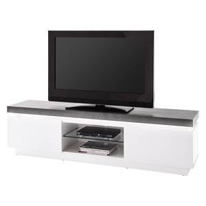 Tv-meubel Namona I (incl. verlichting) incl. verlichting - mat wit / betonnen look