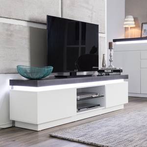 Tv-meubel Namona I (incl. verlichting) incl. verlichting - mat wit / betonnen look