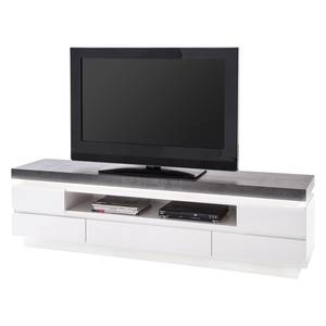 Mobile TV Namona II illuminazione inclusa - Effeto cemento / Bianco