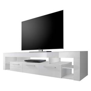 Meuble TV bas Paxton II Blanc brillant