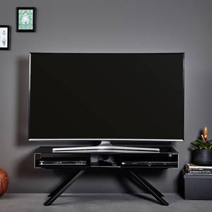 TV-Lowboard Smart TV Glas / Aluminium - Schwarz / Kupfer