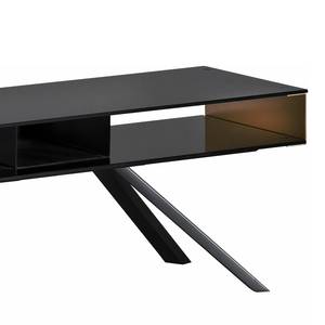 Meuble TV Smart TV Verre / Aluminium - Noir / Cuivre