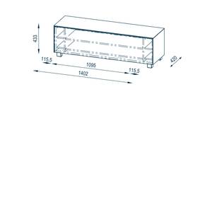 Meuble TV Soundconcept I Blanc - Largeur : 140 cm